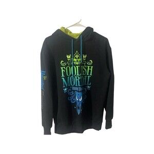 Disney Parks Haunted Mansion Foolish Mortal Hoodie Mens Size Small